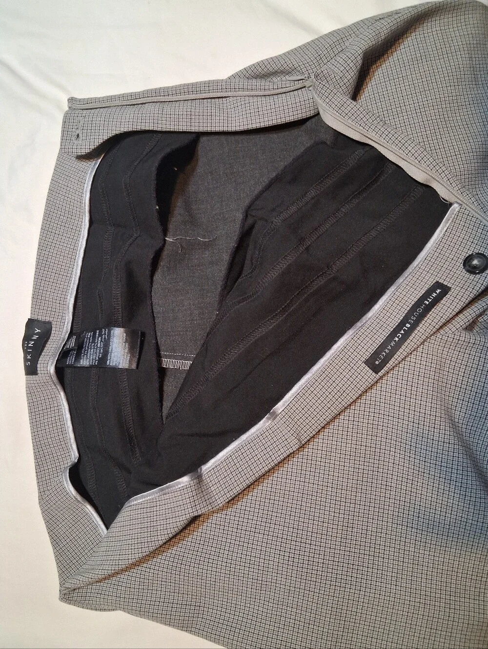White House Black Market Gray Houndstooth 